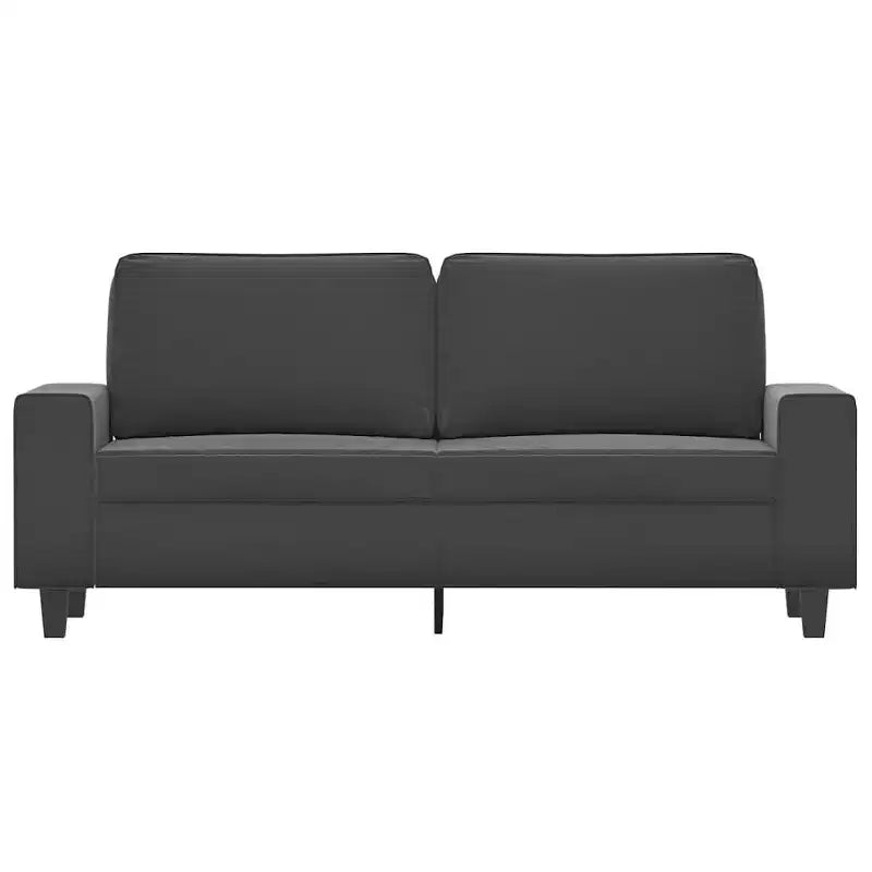 2-Seater Microfiber Sofa - Dark Gray - Durable Upholstery, Adjustable Comfort - Modern Design for Living Room, Lounge, or Office.