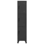 vidaXL Locker Cabinet Anthracite Steel Standard Locks Locker Cabinet