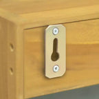 Pensile con Specchio e Ripiano Aperto - Mobiletto Specchio Durevole a Tutta Altezza - Mobile da Bagno in Legno Massello di Teak - 30x10x40 cm - Marrone