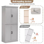 Dispensa a Colonna, 70 Armadietti Dispensa Alti da Cucina con 2 Ante e 3 Ripiani Regolabili, Credenza Autoportante, Armadio Moderno per il Bagno