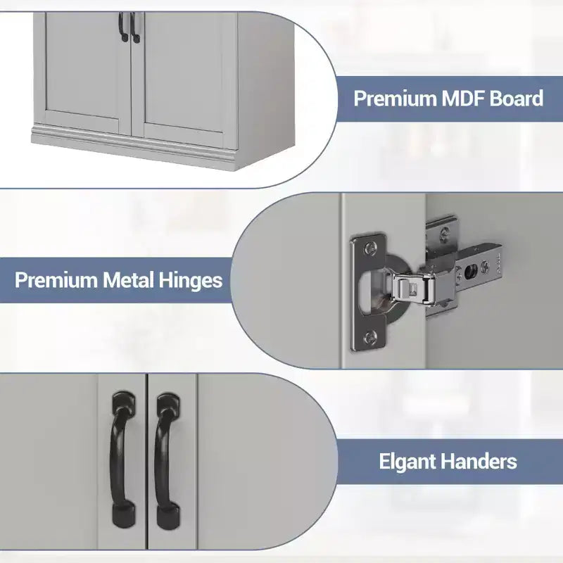 Pantry Cabinet,70 Tall Kitchen Pantry Cabinets with 2 Doors and 3 Adjustable Shelves, Freestanding Cupboard, Modern Storage Cabinet for Bathroom