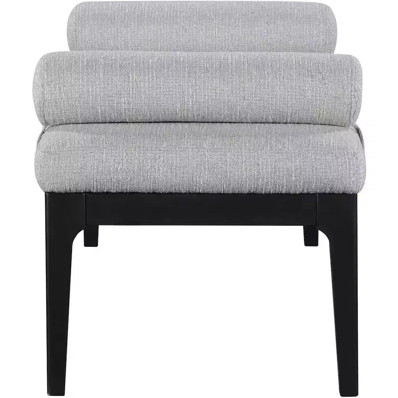 Meridian Furniture,Priscilla Linen Textured Fabric Bench