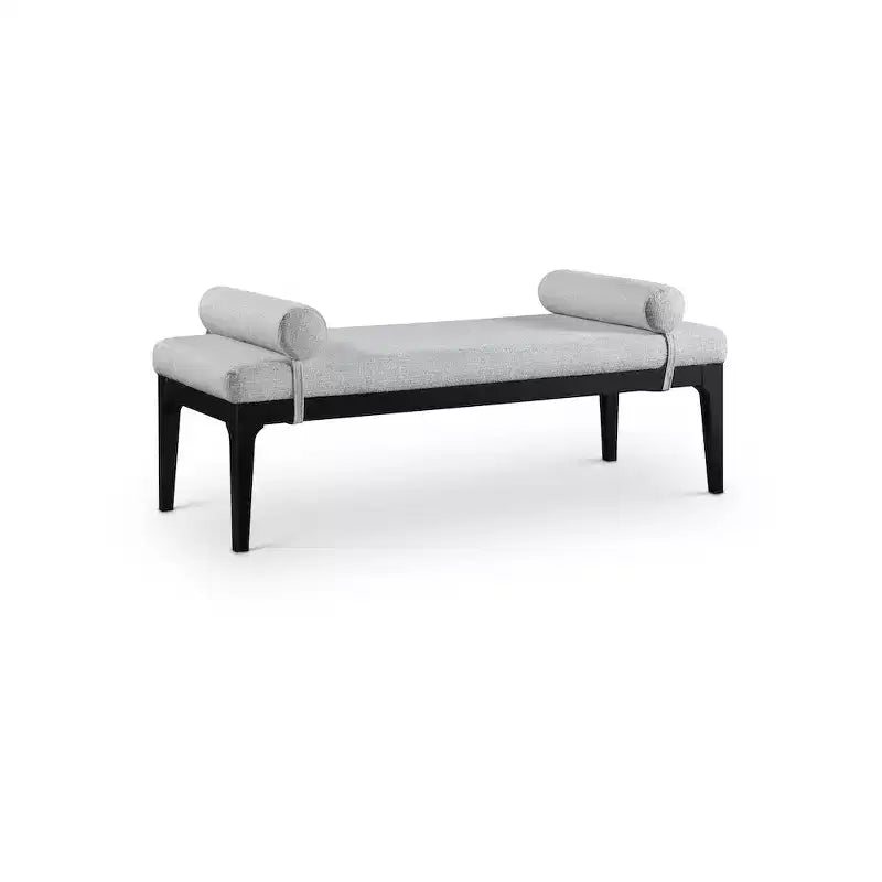 Meridian Furniture,Priscilla Linen Textured Fabric Bench
