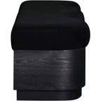 Meridian Furniture, Panca in Velluto Pelliccia Savoy