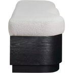 Meridian Furniture, Panca in Velluto Pelliccia Savoy