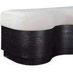 Meridian Furniture, Panca in Velluto Pelliccia Savoy