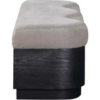 Meridian Furniture, Panca in Velluto Pelliccia Savoy