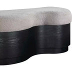 Meridian Furniture, Panca in Velluto Pelliccia Savoy