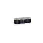 Meridian Furniture,Savoy Velour Fur Fabric Bench