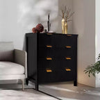 Cassettiera a 4 cassetti, Cassettiera scanalata per camera da letto, Comò alto moderno di metà secolo con maniglia in metallo, Mobile contenitore per camera da letto, soggiorno, corridoio