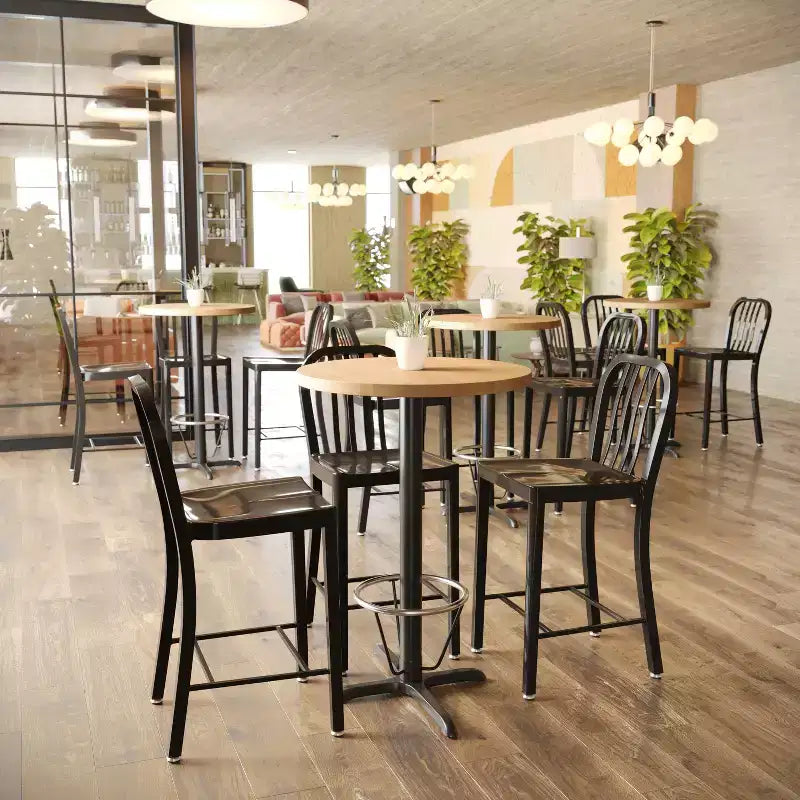 Flash Furniture Bennett Solid Wood Indoor 1.5 Inch Thick Round Tabletop
