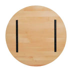 Piano del tavolo rotondo Flash Furniture Bennett in legno massello spesso 3,8 cm per interni