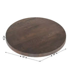 Piano del tavolo rotondo Flash Furniture Bennett in legno massello spesso 3,8 cm per interni