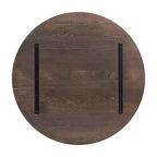 Piano del tavolo rotondo Flash Furniture Bennett in legno massello spesso 3,8 cm per interni