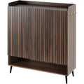 Large Shoe Cabinet with 3 Doors, 6-Tier Adjustable Shelves, Freestanding Entryway Shoe Organizer with Hooks, Brown
