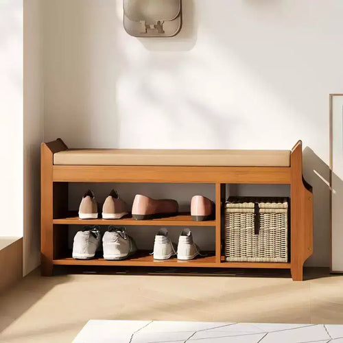 37.4 Bamboo Shoe Bench with Storage