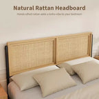 Struttura Letto in Rattan - Bohémien Matrimoniale con Contenitore