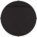 Specchio da parete rotondo Uttermost Ronson 34, oro e nero opaco