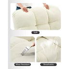 GustoWave Poltrona reclinabile girevole oversize per adulti, reclinabile manuale a 360°, comodo divano reclinabile in morbido tessuto
