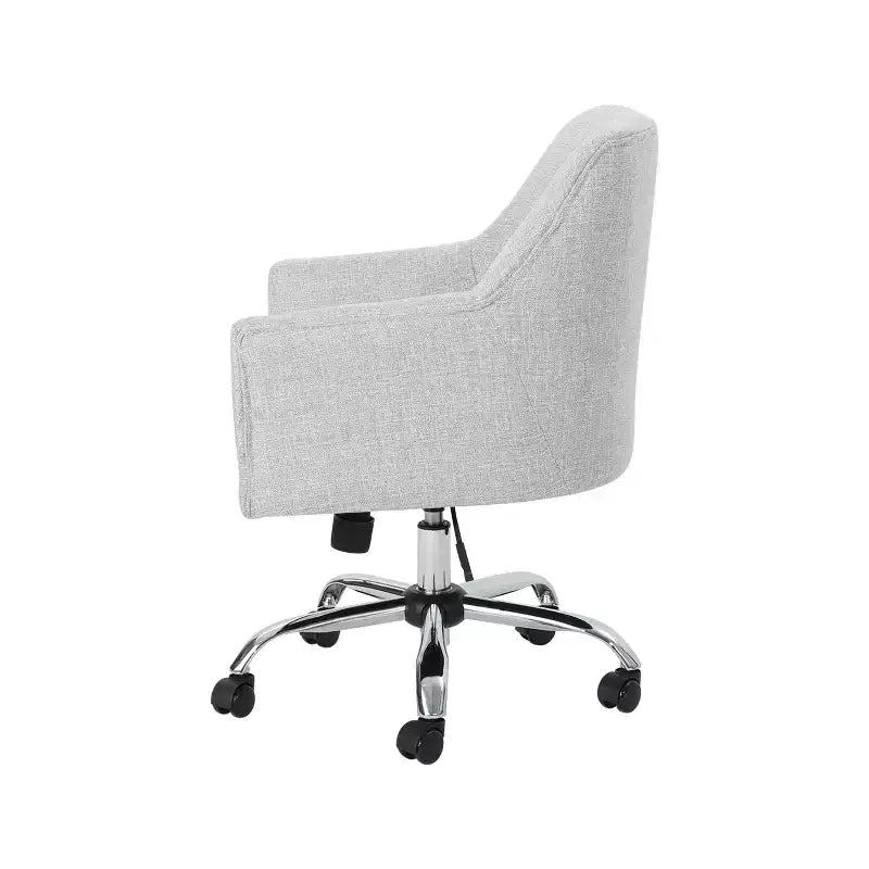 Morgan Mid-Century Modern Adjustable Height Fabric Home Office Chair