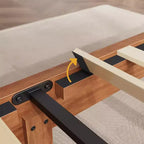 Struttura Letto in Legno con Testiera, Base per Materasso Matrimoniale con Doghe in Legno, Nessuna Rete a Molle Necessaria, Facile Montaggio, Marrone Chiaro