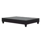Carter Dark Grey Upholstered Platform Bed Frame
