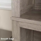 Libreria Farmhouse 71, 5 ripiani regolabili, 80 cm L x 30 cm P, venatura del legno rustico, per soggiorno, ufficio, biblioteca (grigio, ampia)