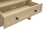 Mobile dispensa da cucina ad arco, mobile alto con 2 cassetti e anta in rattan, credenza versatile per soggiorno e sala da pranzo, naturale