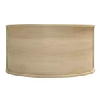 Mobile dispensa da cucina ad arco, mobile alto con 2 cassetti e anta in rattan, credenza versatile per soggiorno e sala da pranzo, naturale