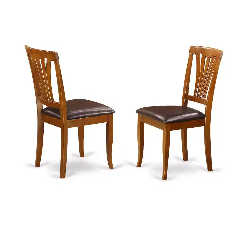 Belmont Kitchen Table Set-Dining Table And 4 Kitchen Chairs, Saddle Brown