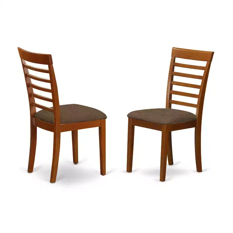 Belmont Dining Room Set - Oval Dining Leaf With Dining Chairs, Saddle Brown