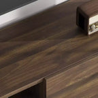 Mobile TV Industriale per 75 Pollici, Mobile Porta TV Naturale con 2 Cassetti e Gamba di Supporto Resistente, Mobile Contenitore in Legno Consolle TV