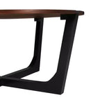 Set di 2 tavolini da caffè, tavolino da cocktail rotondo, tavolino da centro, tavolino laterale, tavolino da divano, marrone e nero