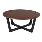 Set di 2 tavolini da caffè, tavolino da cocktail rotondo, tavolino da centro, tavolino laterale, tavolino da divano, marrone e nero