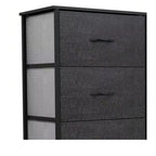 Cassettiera con 4 cassetti, mobile contenitore in tessuto, unità organizer per soggiorno, corridoio, armadi, robusto telaio in acciaio, piano in legno