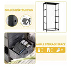Cassettiera con 4 cassetti, mobile contenitore in tessuto, unità organizer per soggiorno, corridoio, armadi, robusto telaio in acciaio, piano in legno