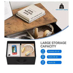 Cassettiera con 4 cassetti, mobile contenitore in tessuto, unità organizer per soggiorno, corridoio, armadi, robusto telaio in acciaio, piano in legno