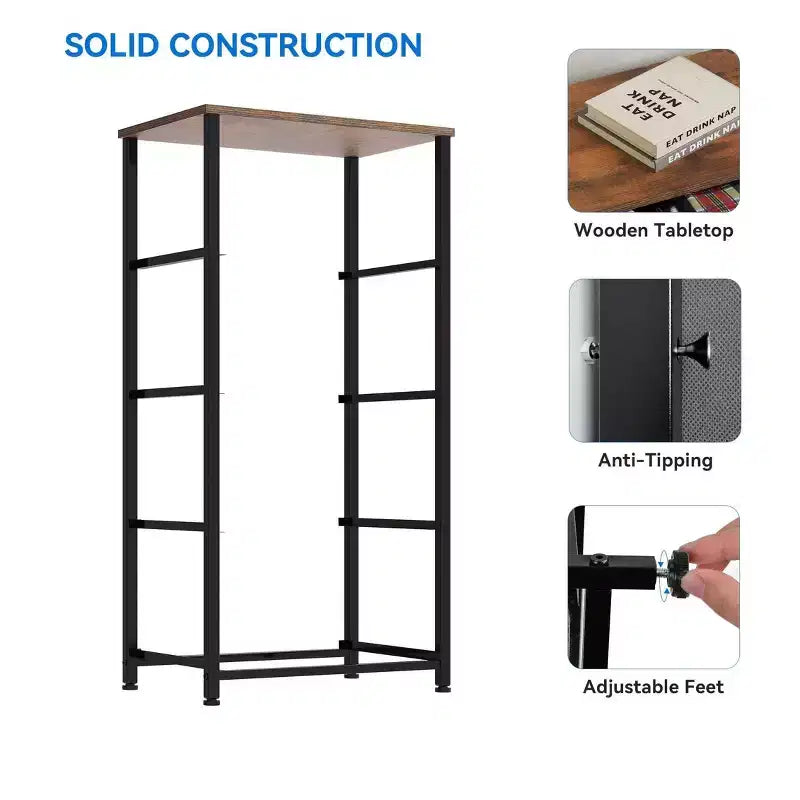 Cassettiera con 4 cassetti, mobile contenitore in tessuto, unità organizer per soggiorno, corridoio, armadi, robusto telaio in acciaio, piano in legno