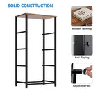 Cassettiera con 4 cassetti, mobile contenitore in tessuto, unità organizer per soggiorno, corridoio, armadi, robusto telaio in acciaio, piano in legno