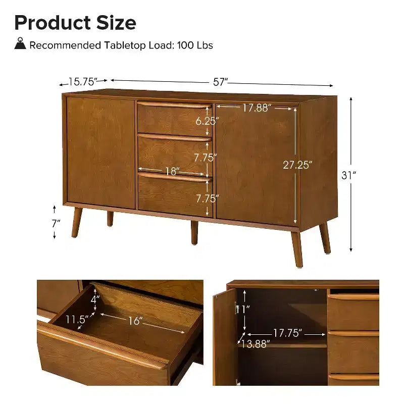 72 TV Stand for TVs up to 78|HULALA HOME-ACORN