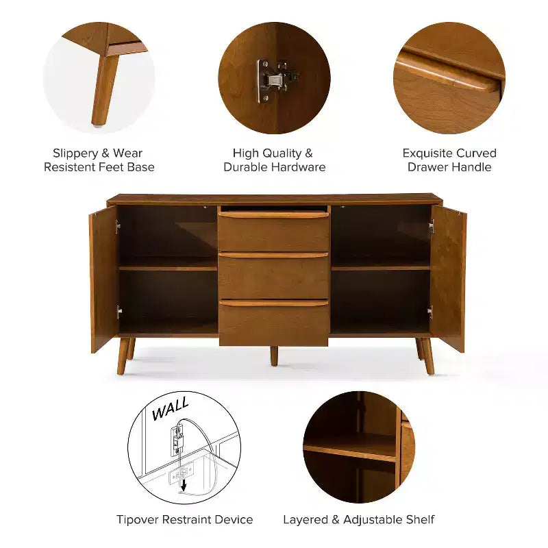 72 TV Stand for TVs up to 78|HULALA HOME-ACORN