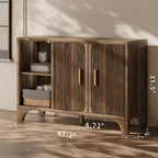 Mobile Contenitore Moderno con Ripiani Regolabili, Struttura in Legno Resistente, Base Rialzata e Organizzazione Domestica Multiuso