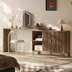 Mobile Contenitore Moderno con Ripiani Regolabili, Struttura in Legno Resistente, Base Rialzata e Organizzazione Domestica Multiuso