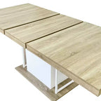 Tavolo da Pranzo Estensibile Casa, Design Moderno Espandibile Rovere e Bianco
