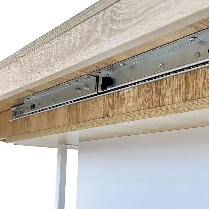 Casa Extendable Dining Table, Oak and White Modern Expandable Design