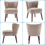 Poltrona per soggiorno, poltrona in tessuto e legno per soggiorno, sedia laterale, per soggiorno, camera da letto, sala lettura