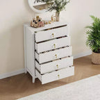 Cassettiera a 6 cassetti con scanalature 54 - Armadio contenitore moderno in legno per camera da letto e soggiorno