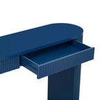Consolle Modern Ribbed di Casa con 2 cassetti, elegante tavolo da ingresso o da toeletta