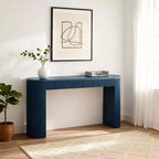 Consolle Modern Ribbed di Casa con 2 cassetti, elegante tavolo da ingresso o da toeletta