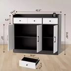 Mobile credenza moderno, tavolo da bar da 42,5 pollici con ripiano regolabile per il soggiorno